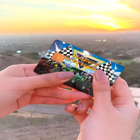 Monster Jam Cartoon 100% het rea Amine Kredit Debit Bankkort Busskort Film Hudklistermärke 10 best sales monsterjam - №6