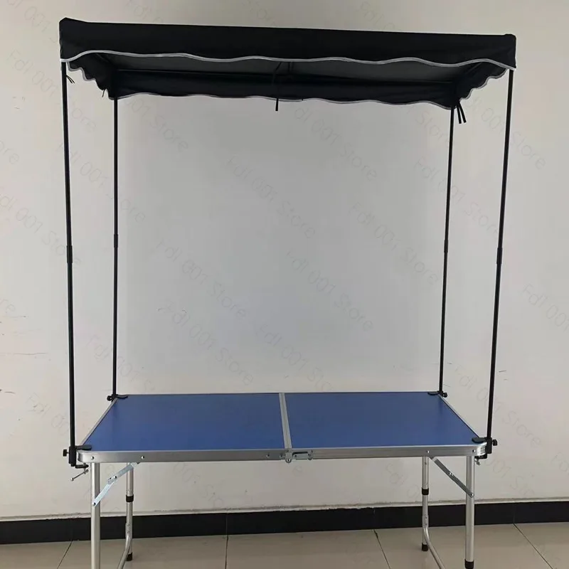 Camping Wagon Canopy Sun Shade for Outdoor Stall, Portable Folding Shelter without Table
