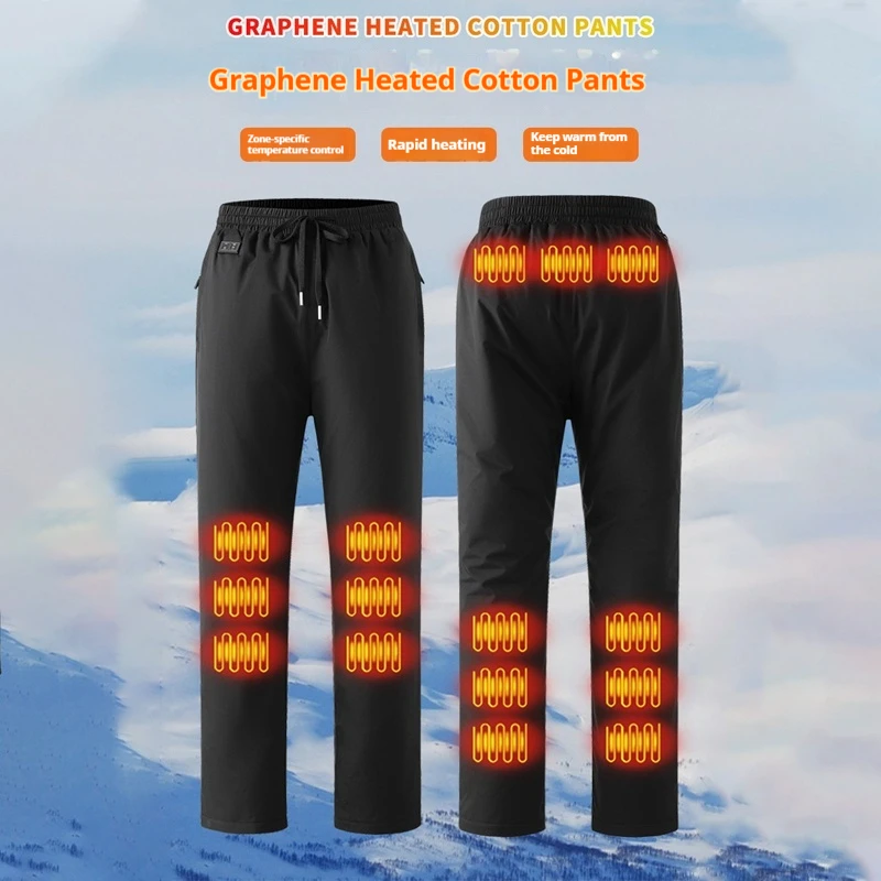 

Heated Fleece Lined Running Pants Electric USB Temperature Controlled Smart Thermal Leggings Winter Motorcycle Street Gear