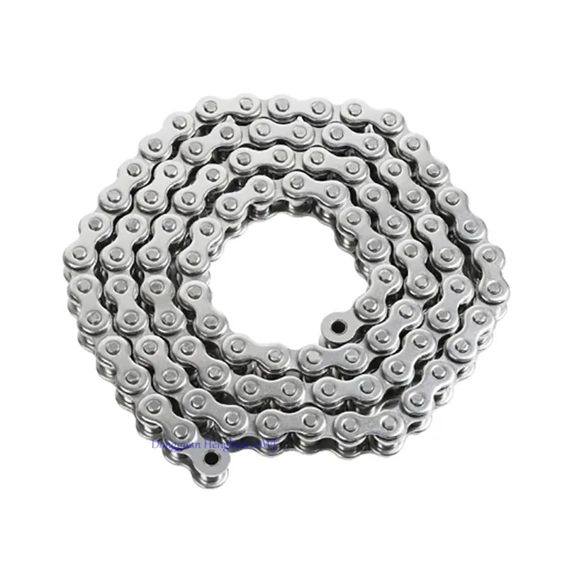 

304 Stainless Steel Short Pitch Roller Chain Industrial Transmission 1/1.5/5 Meter 2/3/4/5/6 Points Chain Type 04C 06B 08A 08B10