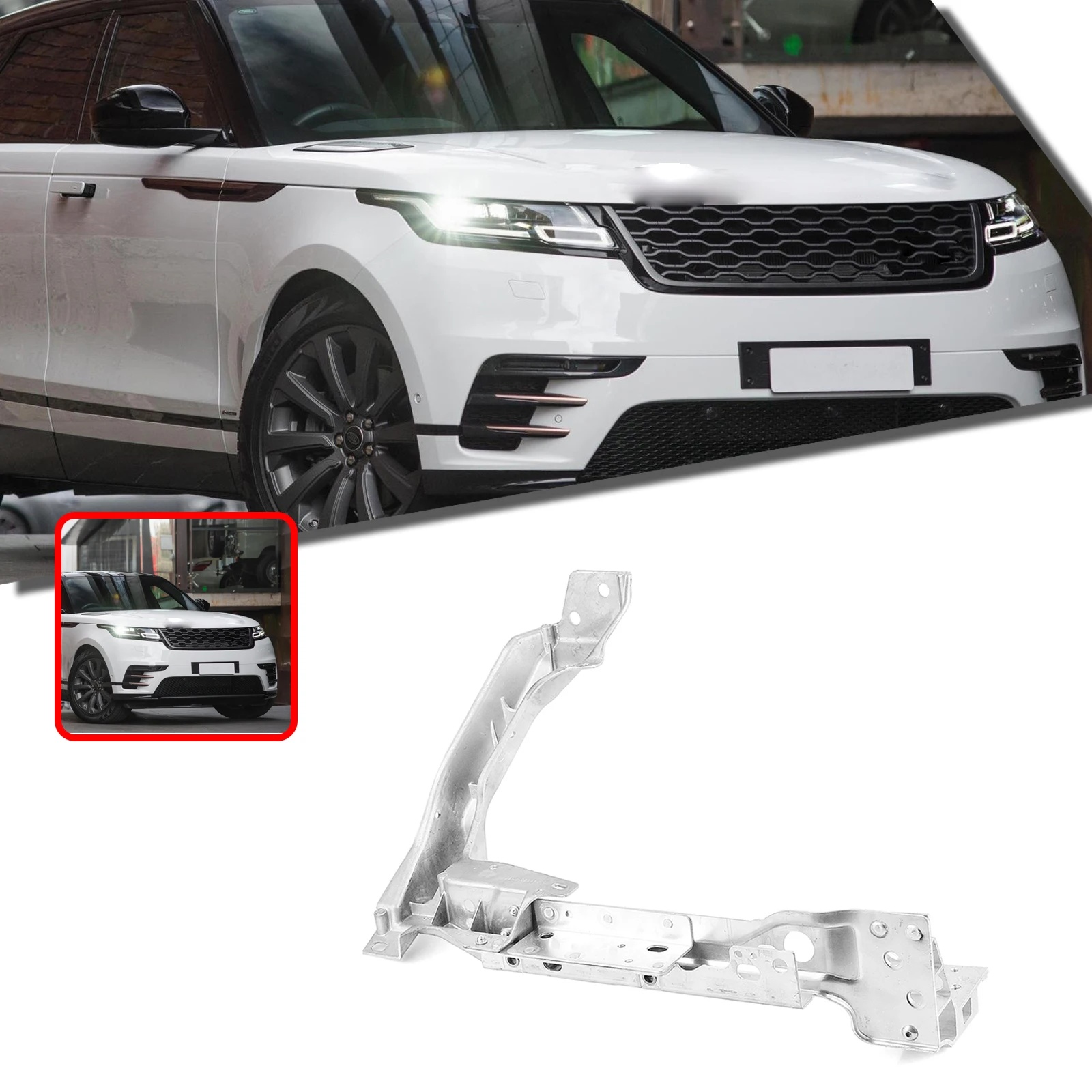 For Land Rover Range Rover Velar L560 2017-2024 LR091688 LR091687 Front Headlamp Headlight Reinforcement Reinforce Bar Bracket