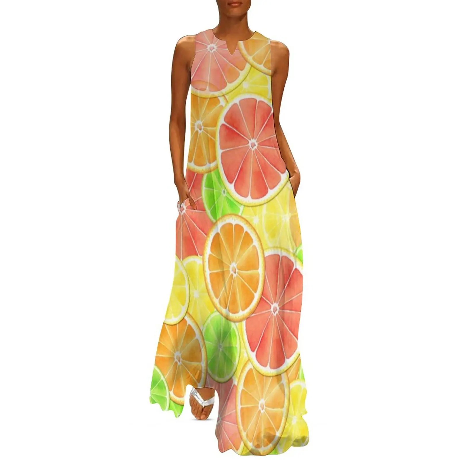 

Citrus Delight Long Dress Dress women Dresses for wedding party Dress