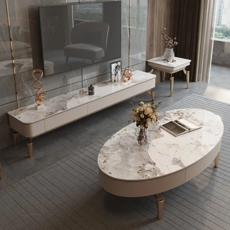 Luxury Hotel Tv Cabinets Metal Legs Supports Background Tv Stand Italian Modern Mobili Per Il Soggiorno Living Room Furniture