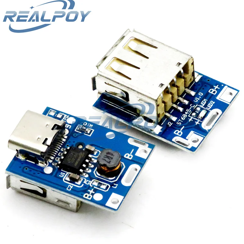 High-precision 5V2A charge-discharge integrated module Type-C input compatible with 4.2V lithium battery / 5V Boost Module