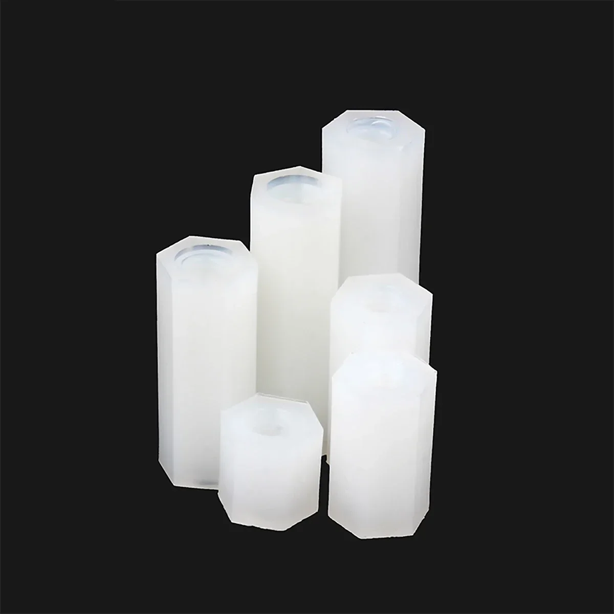 

White Double Headed Through-Hole Hexagonal Nylon Column Flat Head Plastic PC Board Isolation Nut Column M2M2.5M3M4