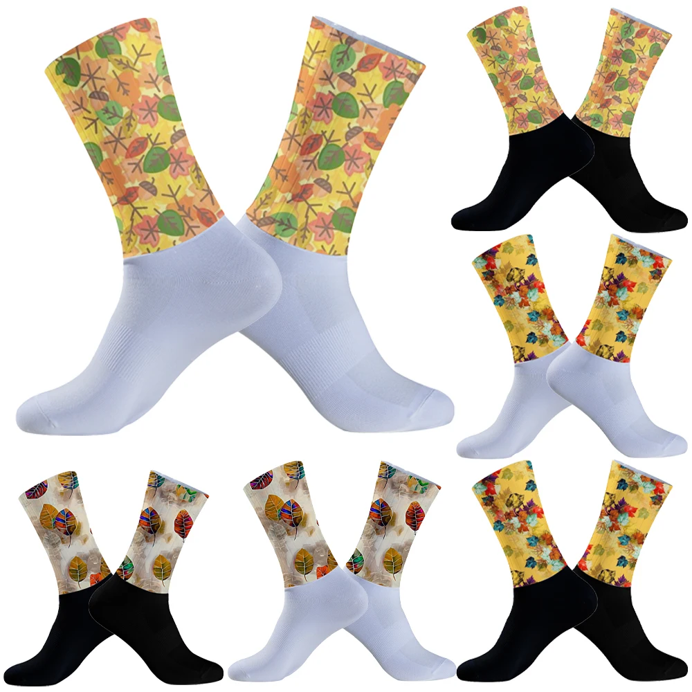 Original Trend Socks Personality Men's and Women's Cotton Socks Asymmetrical Pattern Socks Cycling Socks