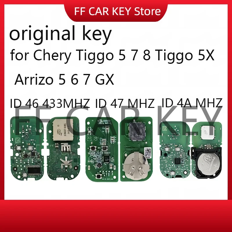 Original Smart Remote Key ID46 ID47 ID4A Chip 433MHz for Chery Tiggo 5 7 8 Tiggo 5X Arrizo 5 6 7 GX