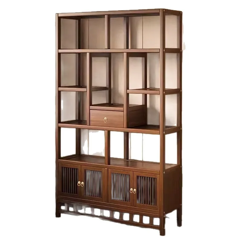 

Room Rack Non-solid Wood Set Retro Cabinet Storage Rack Partition Display