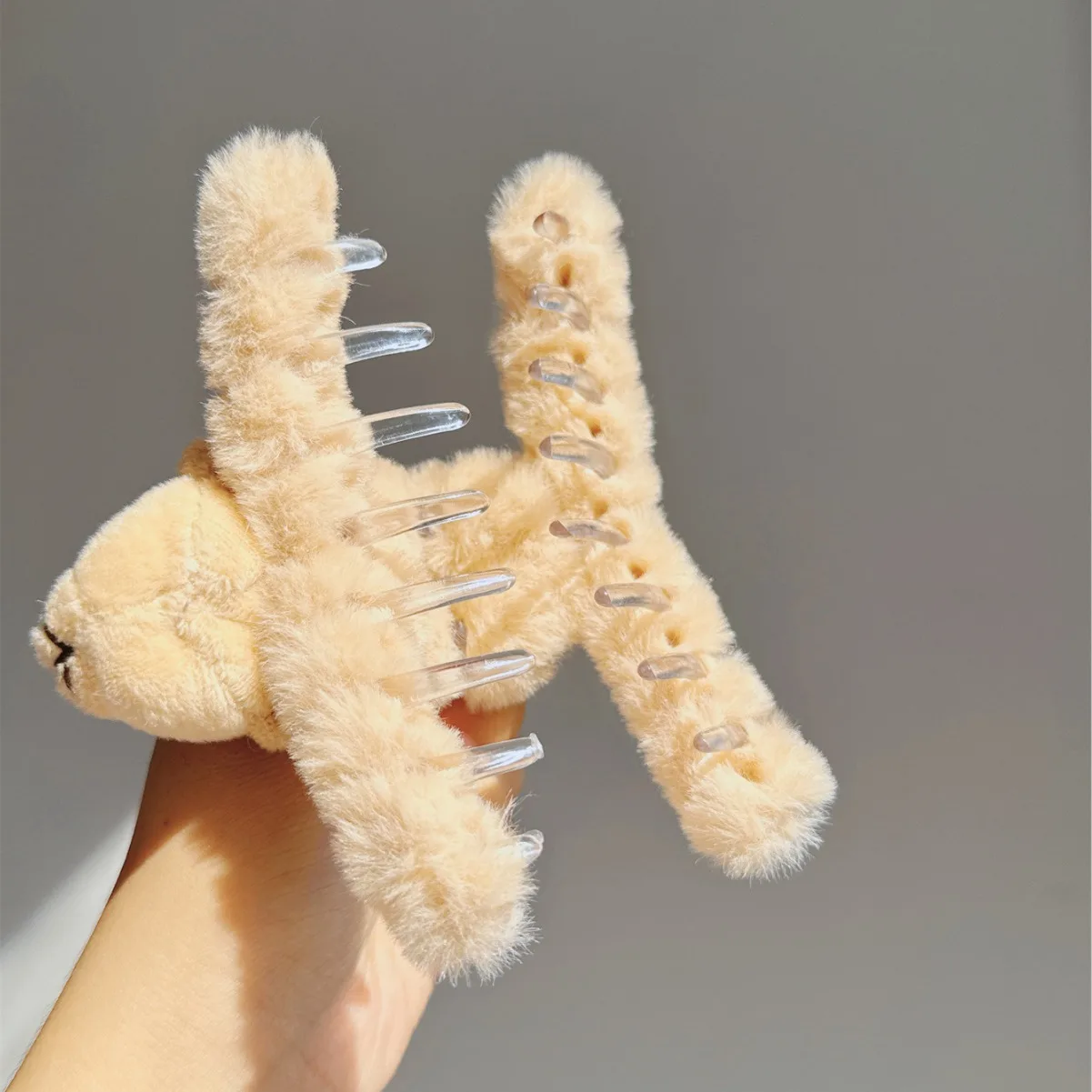 Cute Cartoon Teddy Bear Plush Hair Clip Clip, Sweet and Fresh Girl Headwear