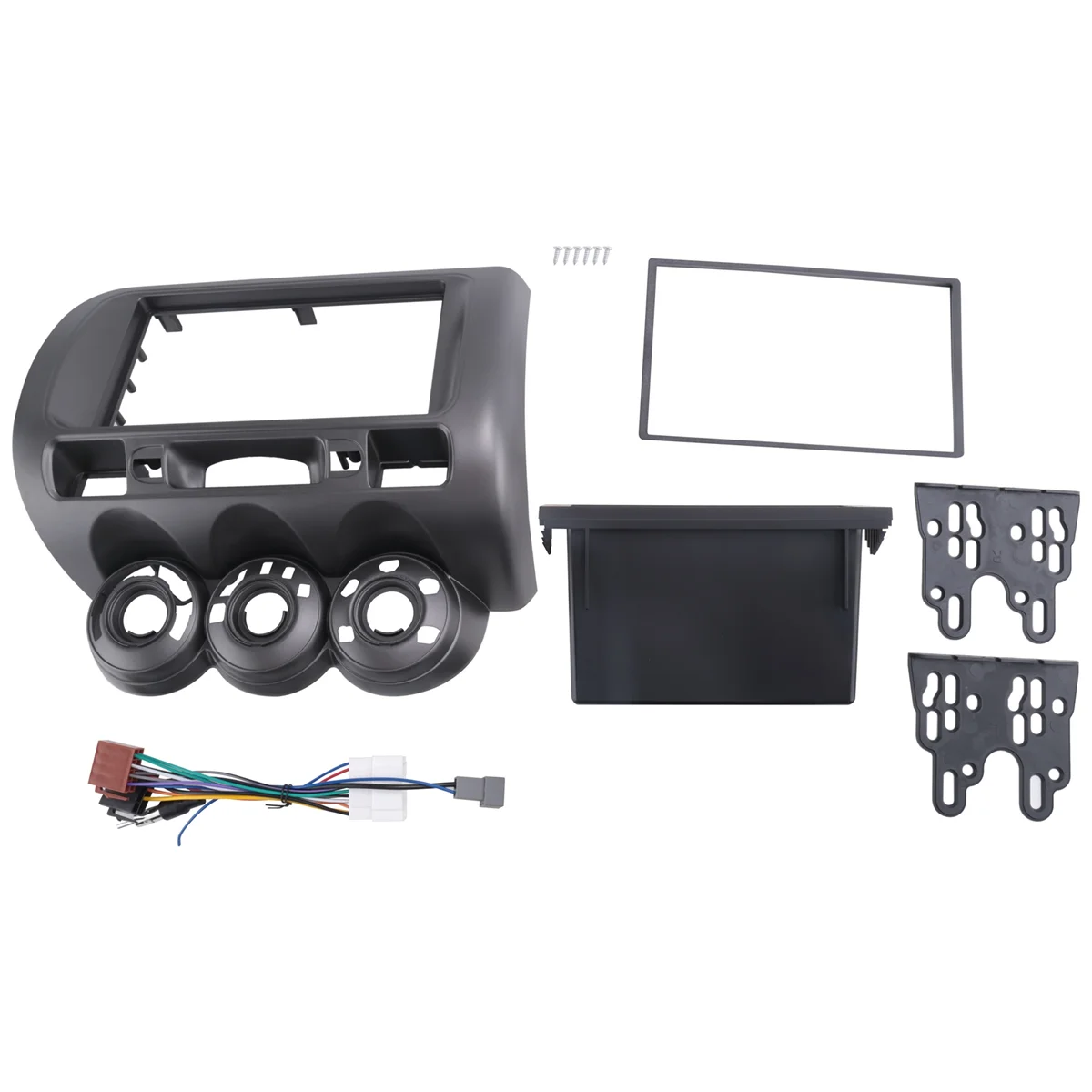 Car Radio Fascia for Fit Jazz City LHD One Din Dvd Stereo Cd Panel Mount Installation Trim Kit Frame