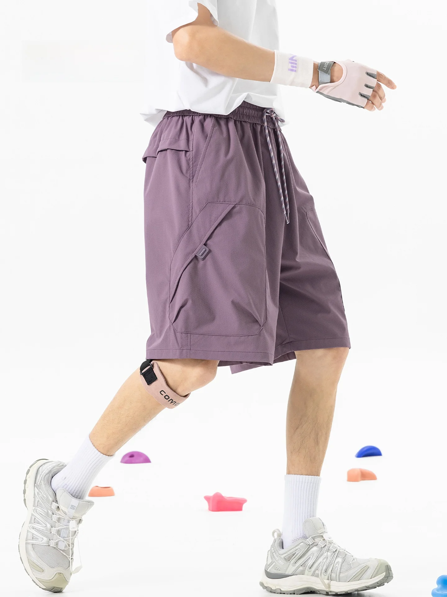 

Мужские прямые шорты Mmopotop: быстросохнущие, легкие, летние, повседневные, модные, свободного кроя, длиной до колена