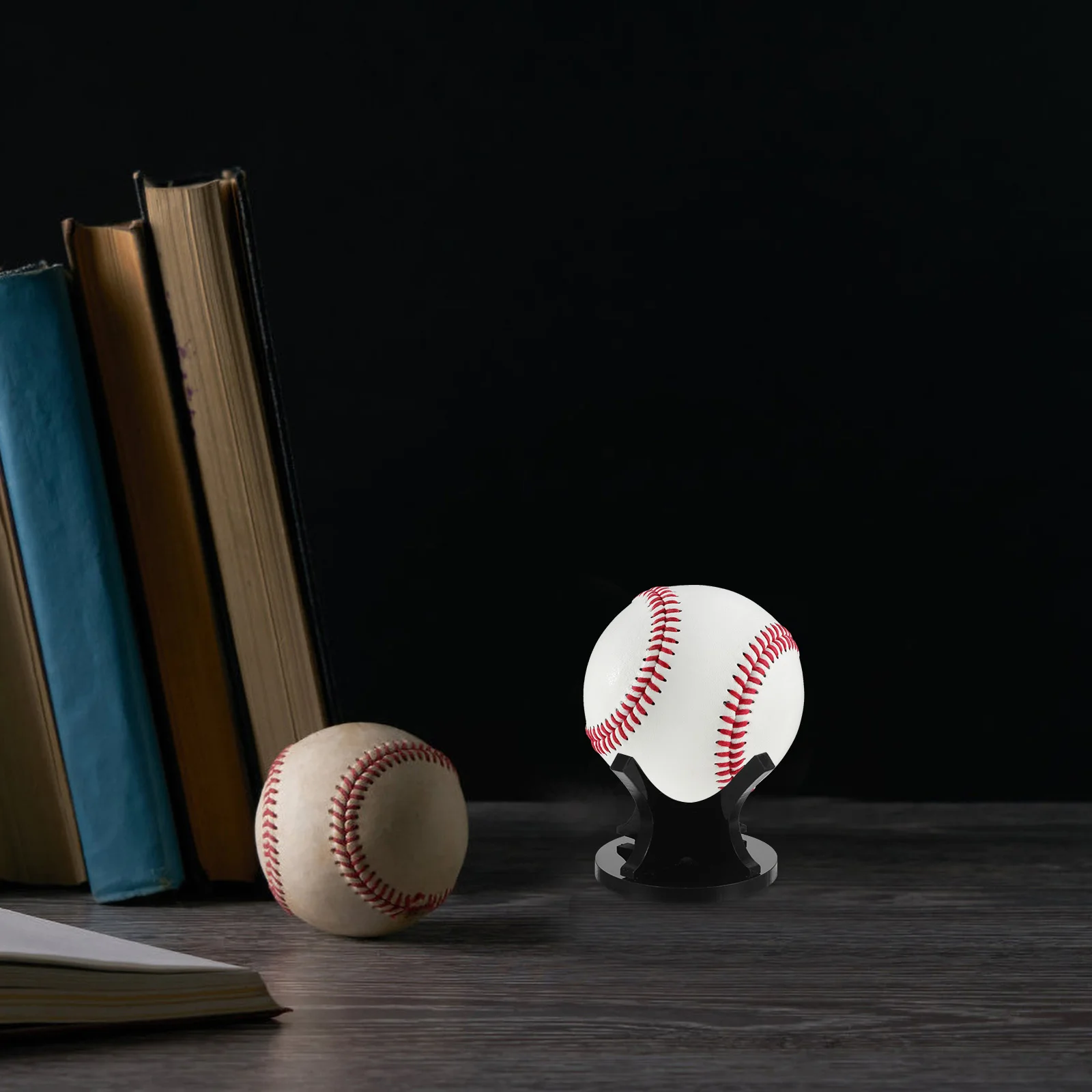 

3pcs Acrylic Baseball Holder Display Stand Small Ball Stand For Tennis Non-Slip Desktop Use Compact Sports Ball Rack Household