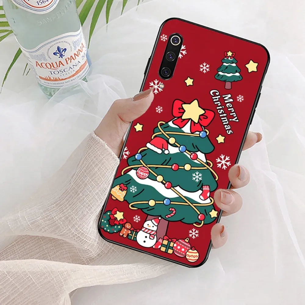 Christmas Cartoon New Year Gift Phone Case For Xiaomi Mi 5X 8 9 10 11 12 lite pro 10T PocoX3pro PocoM3 Note 10 pro lite