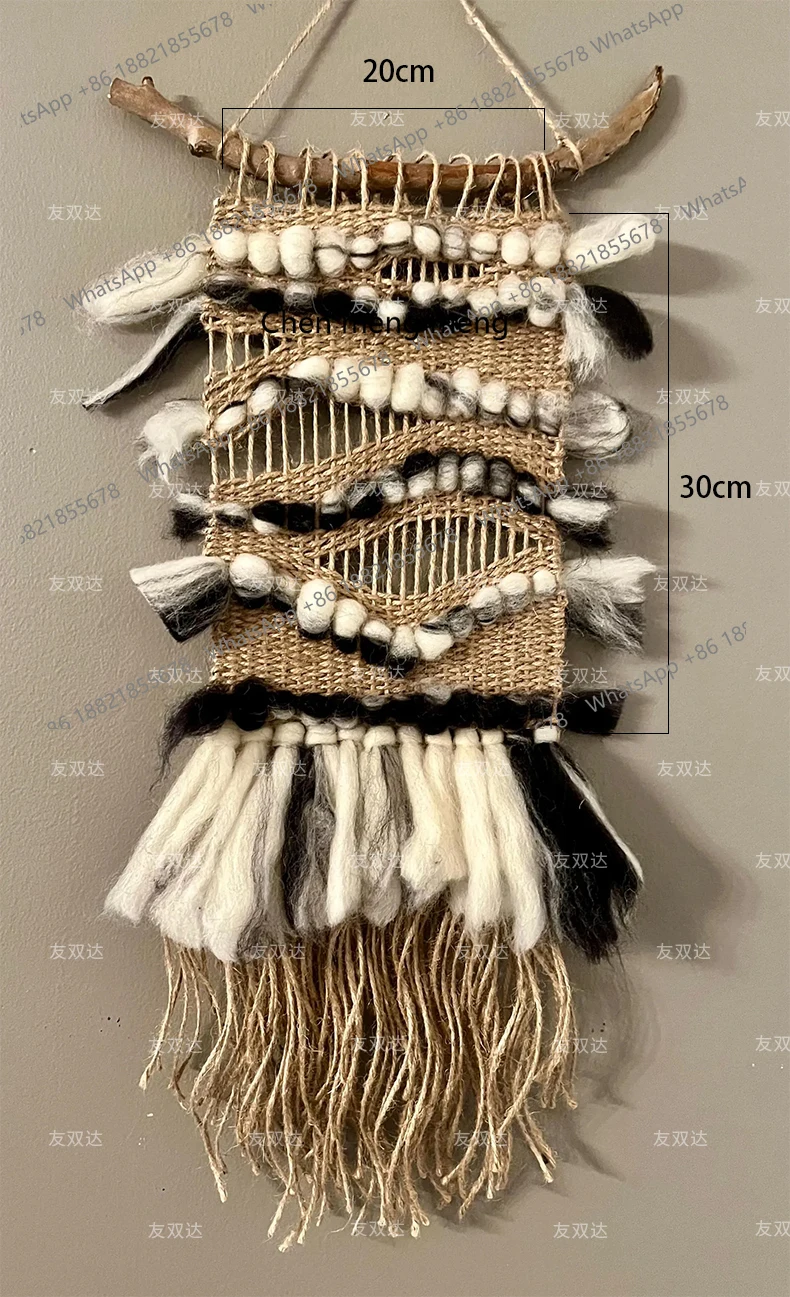 

Wabi Sand wind wall hanging pure hand-woven living room sofa background wall decorative painting, home texture hanging painting