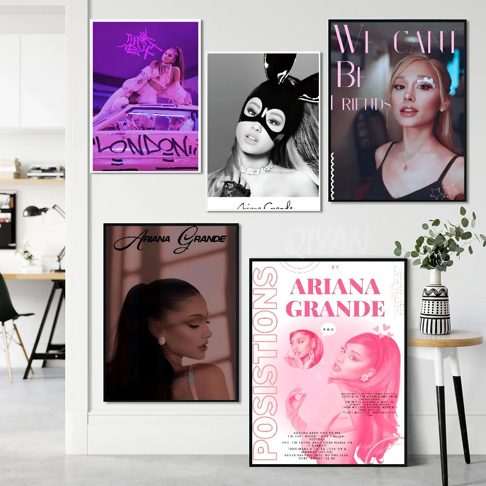 1PC Famous Singer Ariana Grande Poster Poster Paper Print Home Living Room Bedroom Entrance Bar Cafe Art Painting Decoration