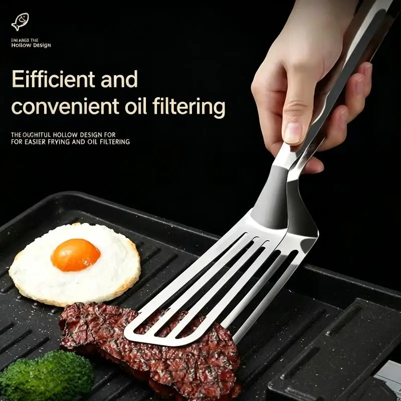 Stainless Steel Serving Tongs Fish Gripper Pizza Clip Grill Tongs Heat Resistant For Steak Frying Salad Kitchen Cooking Tool