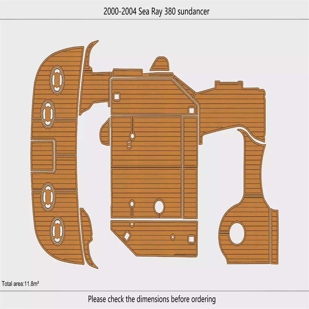 2000-2004 Sea Ray 380 sundancer cockpit swim platform Pads 1/4