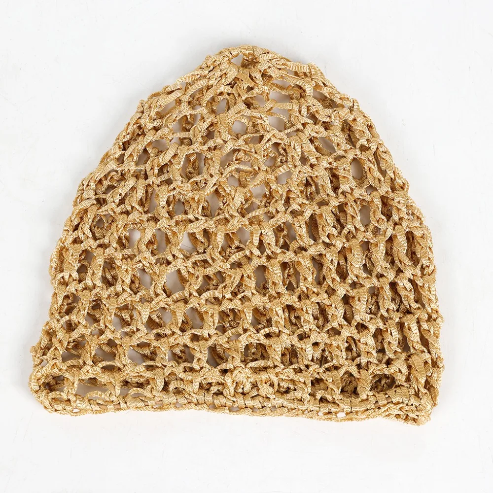 Simple Breathable Hair Net Cap Crochet Cap Comfortable Turban Hat Hollowout Mesh Hair Loss Head Wrap Prayer