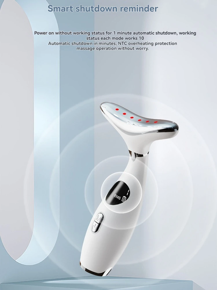 مكركرنت الرقبة تجديد جهاز ضخ الوجه اللون العلاج بالضوء 9-Level العلاج الحراري 3-Level الاهتزاز تدليك #3