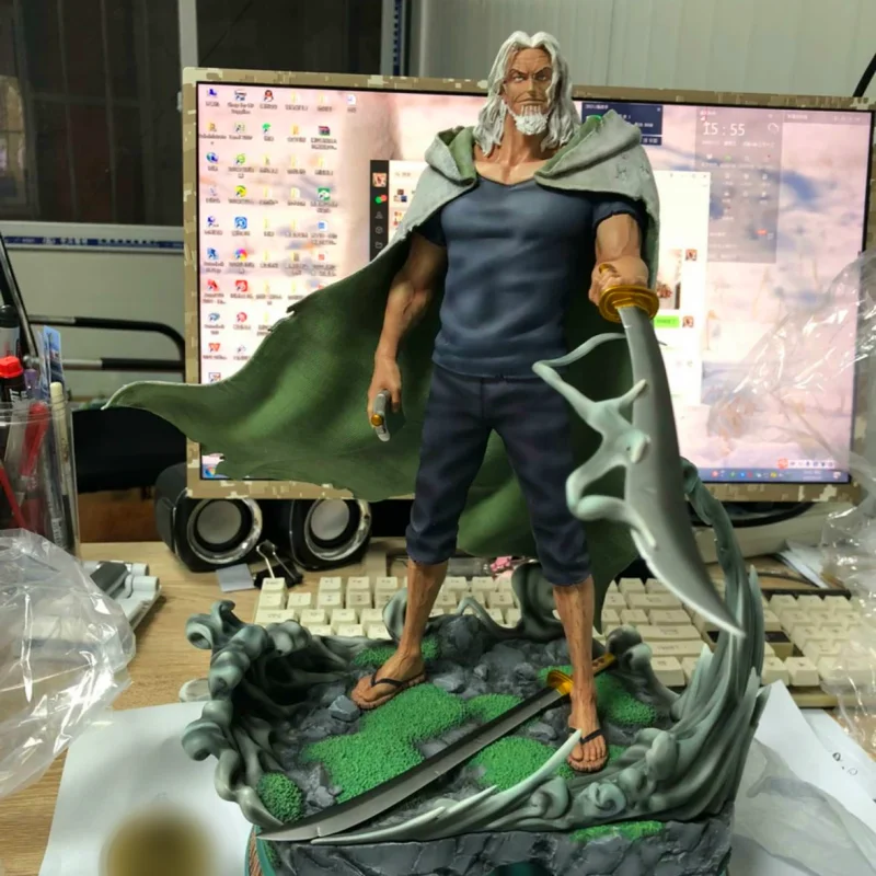 New 31cm One Piece Silvers Rayleigh  Figure Gk Action Figure Dark King Figurine Pvc Statue Collection Model Toy Decoration Toys