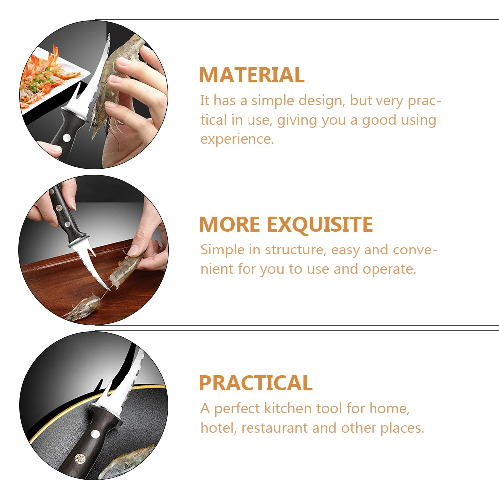 

Stainless Steel Shrimp Line Peeler Shrimp Cleaning Cutter Kitchen Tool for Home Hotel Seafood Preparation