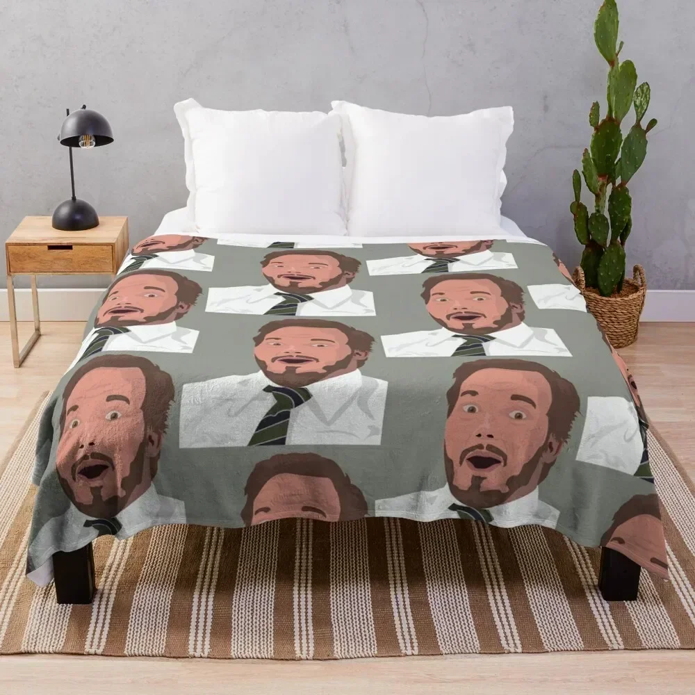 

Andy Dwyer Surprised Face Throw Blanket Soft Plush Blanket as Housewarming Gift