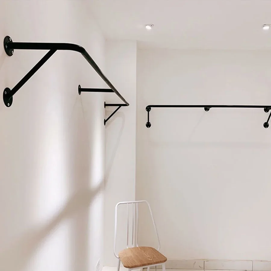 Wall Mounted Cloth Racks Black Hanging Extended Elegant Space Saving Design Clothes Hanger Bathroom Perchero Home Furniture