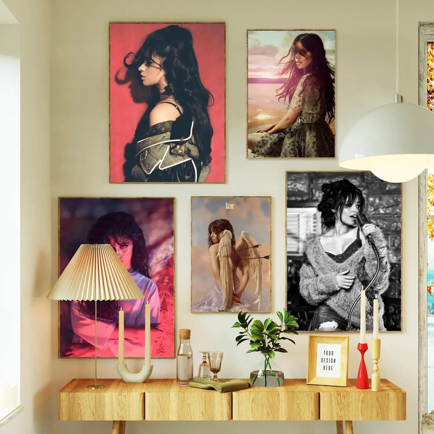 camila cabello Singer Poster Prints Wall Art Canvas Painting Poster For Modern Family Living Room Home Decor