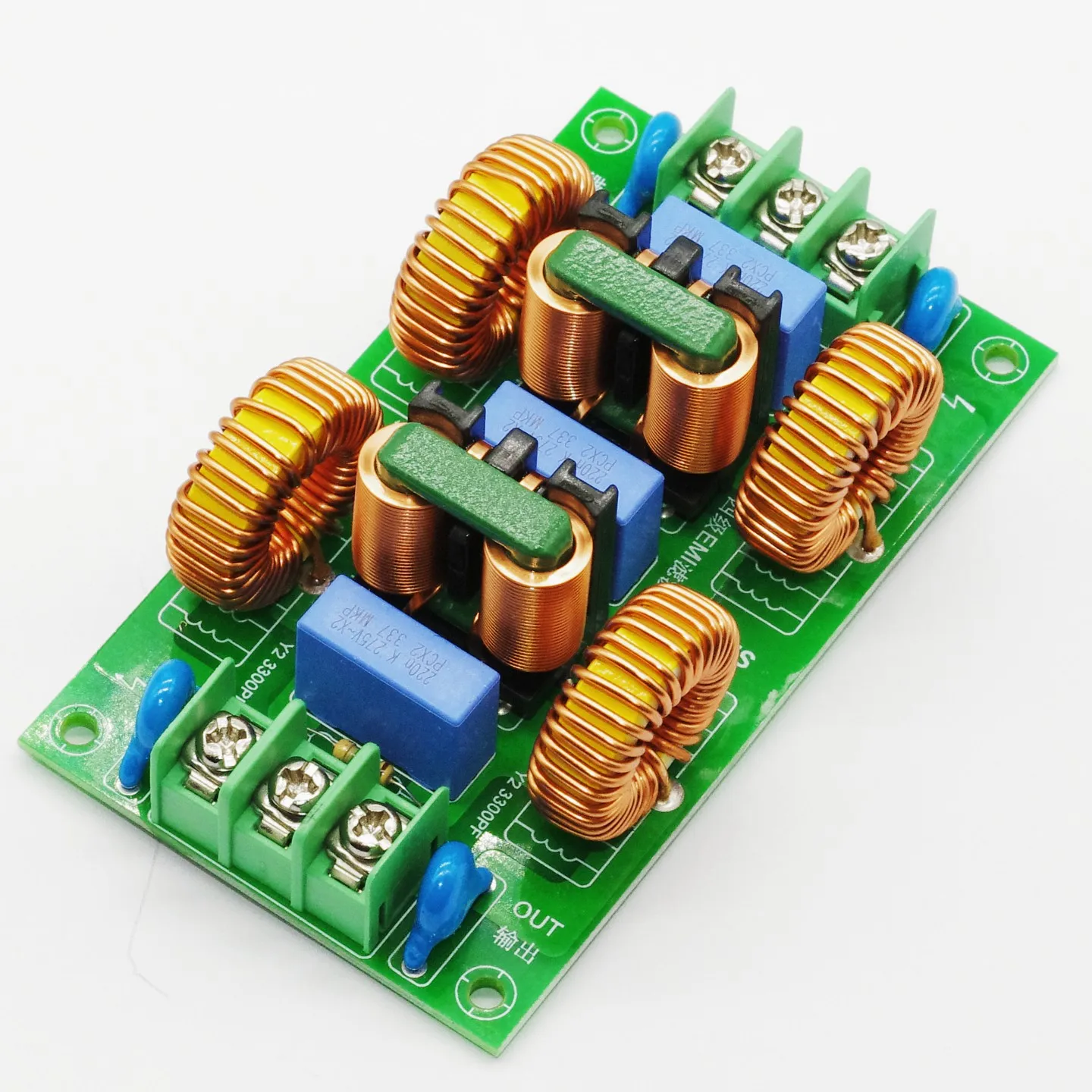 AC 전원 공급 장치 EMC 필터 EMI 전자기 간섭 4단계 공통 모드 차동 모드 필터
