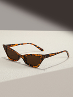 1 pair of retro tortoiseshell triangle women's fashion sunglasses travel pose model glasses UV protection glasses