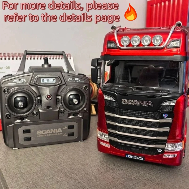 

1/18 New Scania 770s Remote Control Car Model Huina Alloy Fully Proportional Four Wheel Drive Remote Control Trailer Model