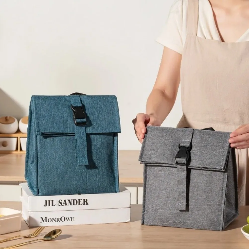 

Portable Waterproof Insulated Lunch Bag Large Capacity with Buckle Thermal Bag Crossbody Shock-resistant Picnic Pack Picnic