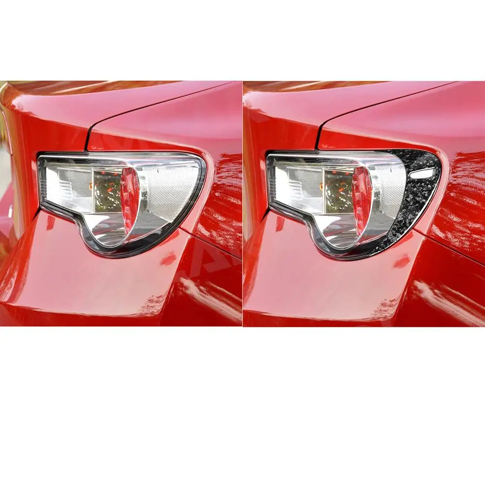 

JMCARCOOL Front Bumper Eyelids For Toyota GT 86 2013-2020 Forged Carbon Fiber Eyebrow Headlight Covers Car Styling