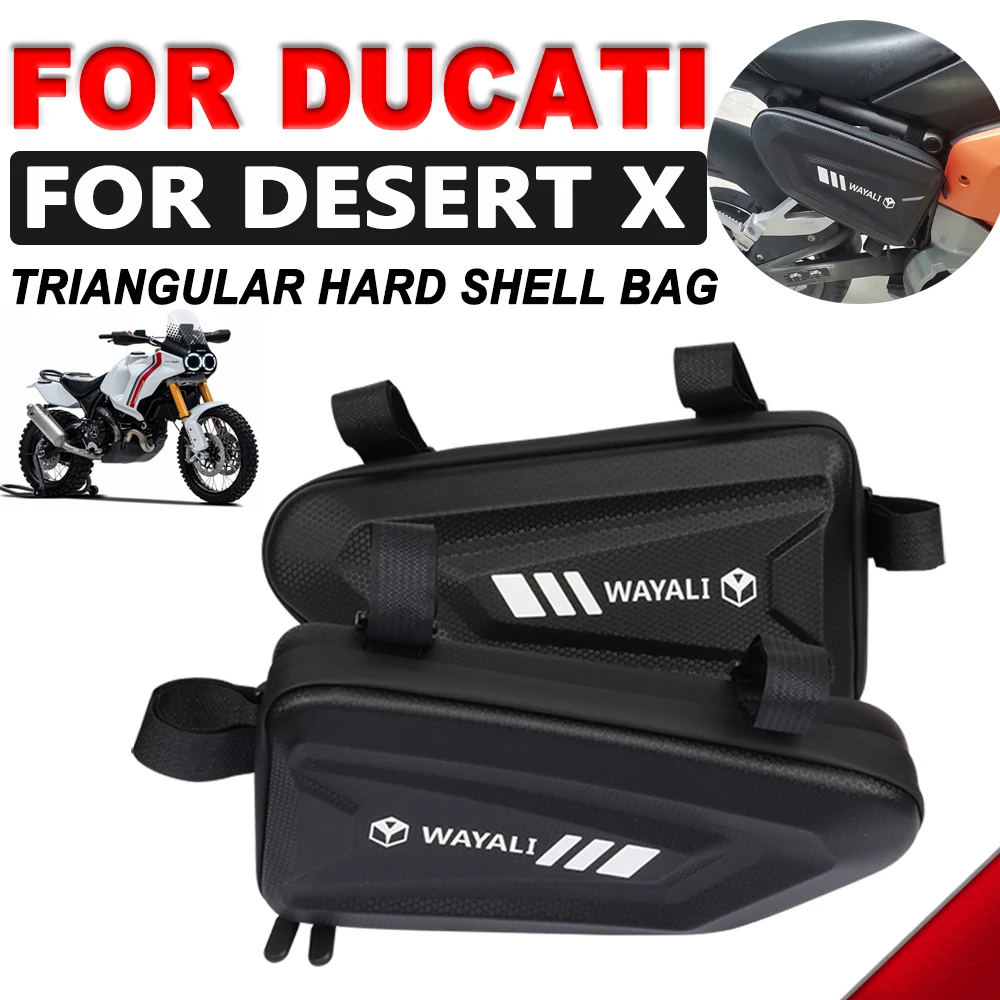 

For Ducati Desert X DesertX 2022 2023 Motorcycle Accessories Side Bag Saddlebags Hard Shell Triangle Package Tool Storage Bags