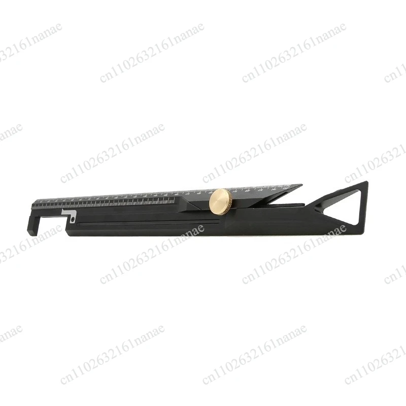 HD26 25cm Double Ruler Aluminum Alloy Scribing Measuring Instrument, Woodworking Tools
