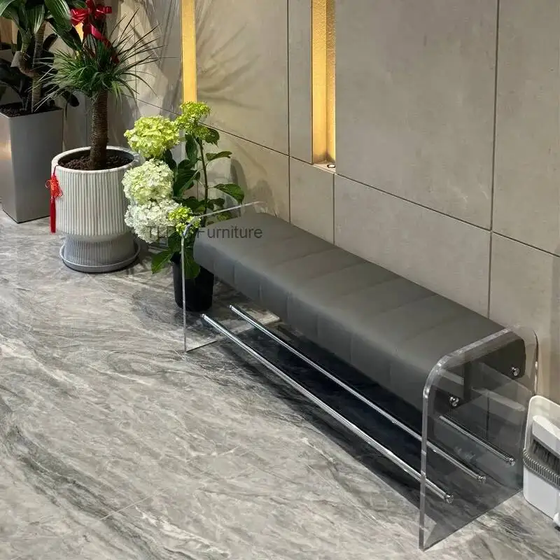 Stool Plastic Modern Foot Stool Unique Shoe Salon Mobile Children Storage Transparent Foot Nordic Tabouret Unique Furniture