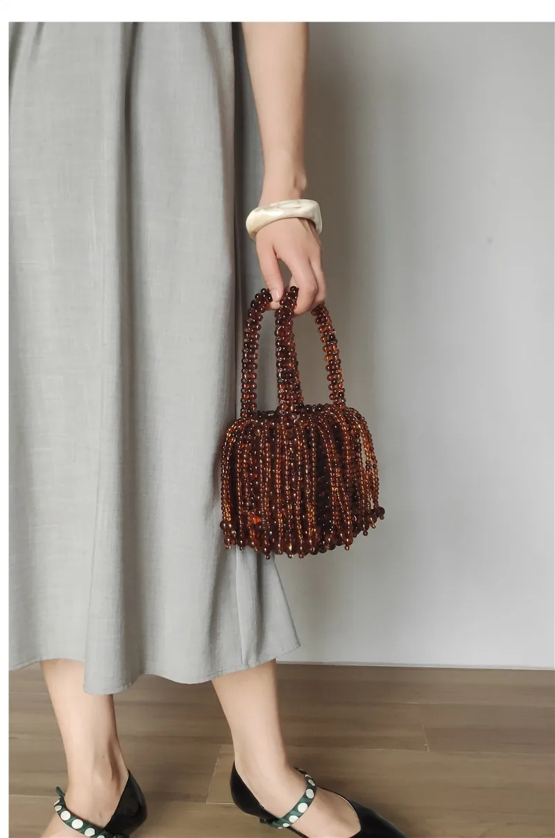 Women Banquet Handbags 2022 New Vintage Tassel Evening Bags Wedding Purse Dress Beaded Party Clutch