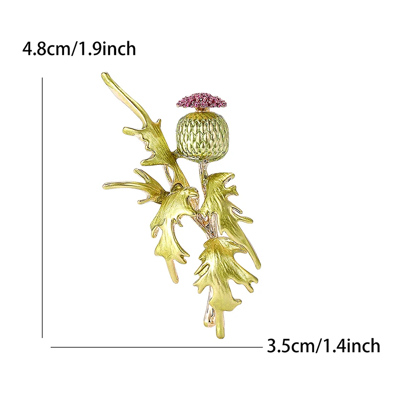 حساسة دبوس بروش حجر الراين الأخضر Primrose بروش للنساء معطف صغير طازج سترة الصدار دعوى دبابيس مجوهرات هدايا #6