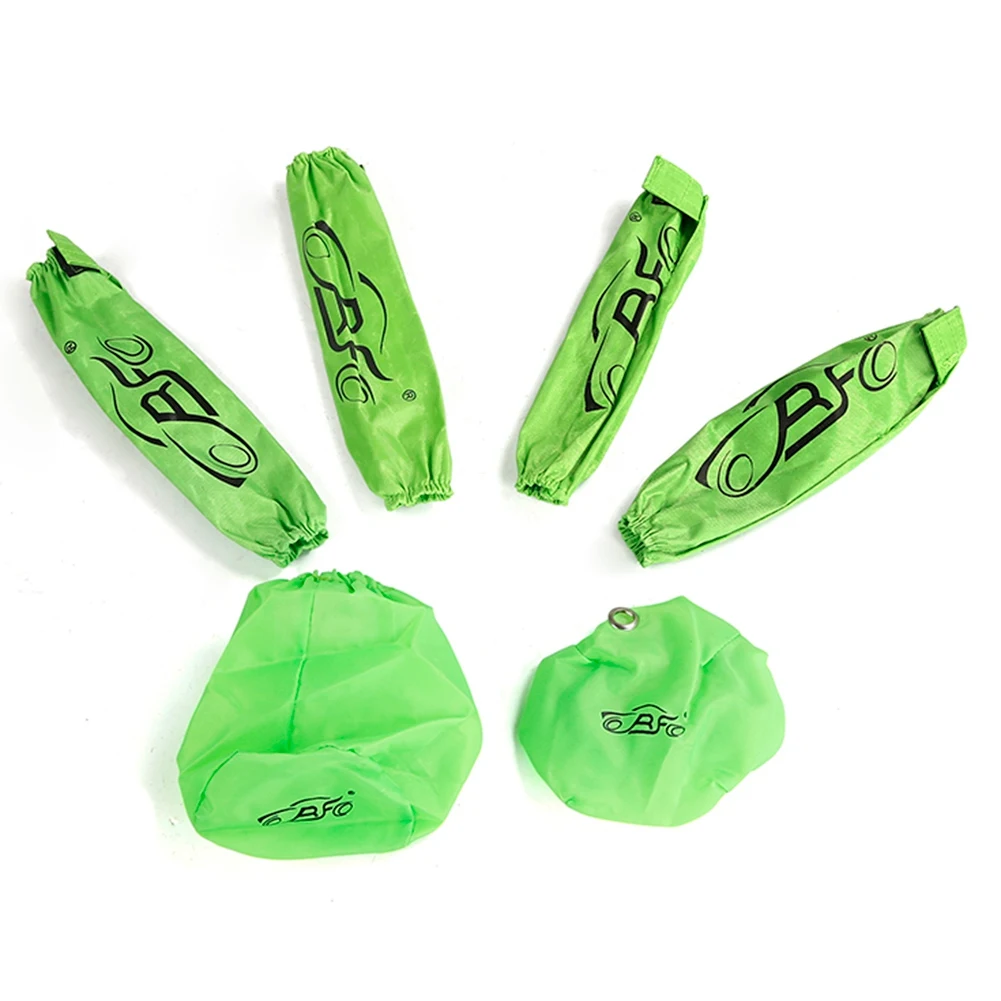 Y34A Dust Jacket Set Contains Pull Cover Air Filter Shock Covers for 1/5 ROVAN KM BAJA 5B RC Toys Parts,Green