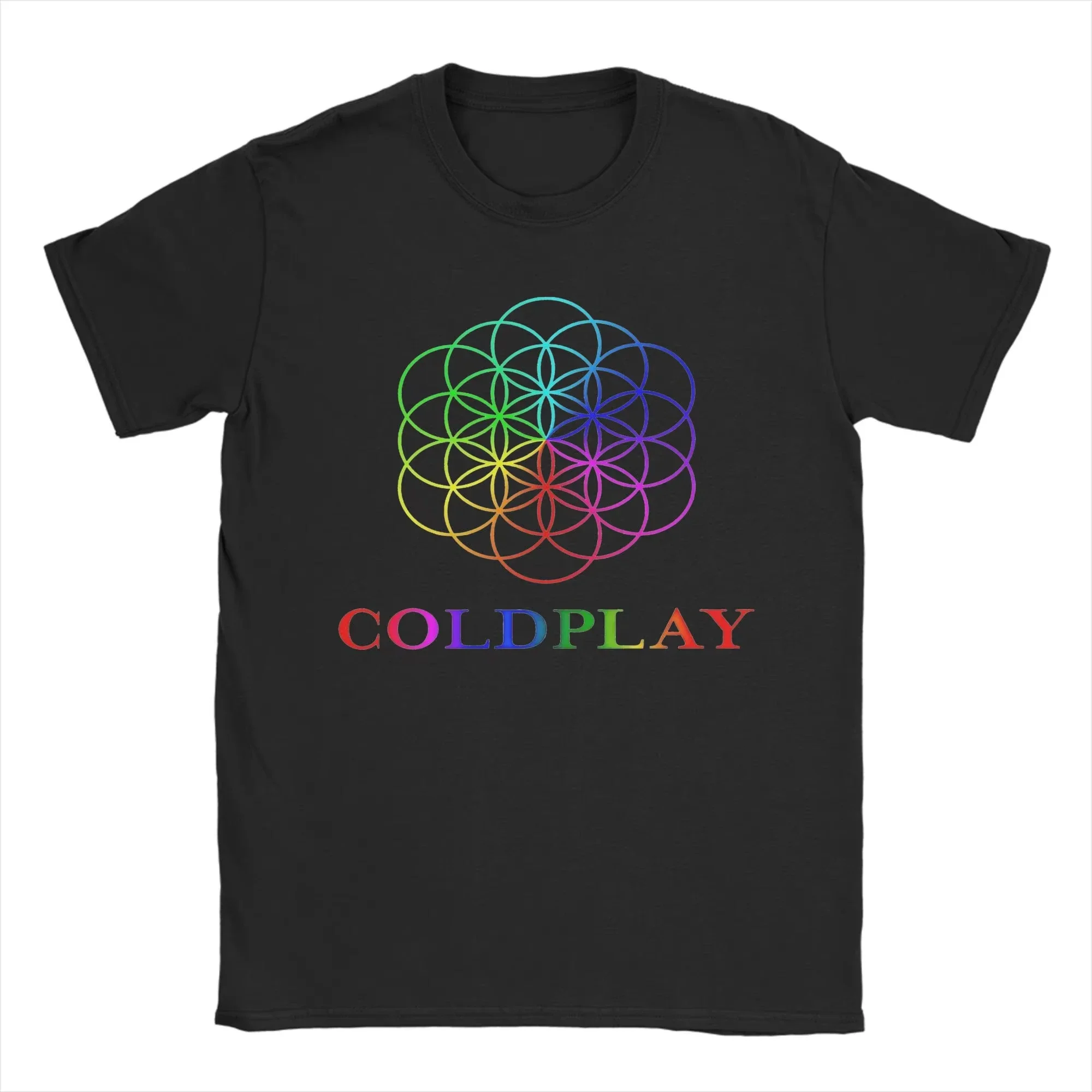 ColdplayED Life Flower Pattern Printed T-Shirt, Unisex, Tour Edition, 100% Cotton T-Shirt Clothing - view 3