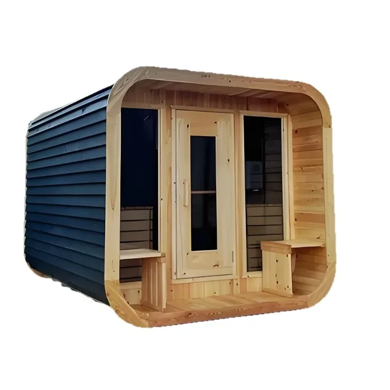 High-end Drum Sauna Resort Drum Panorama Sauna Outdoor Panorama