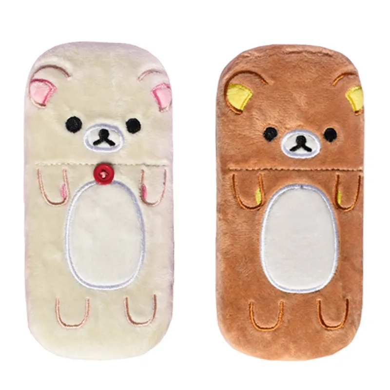 Cute Rilakkuma Plush Glasses Box Kawaii Glasses Case Cartoon Anime Eyeglass Case Organizer Spectacle Cases