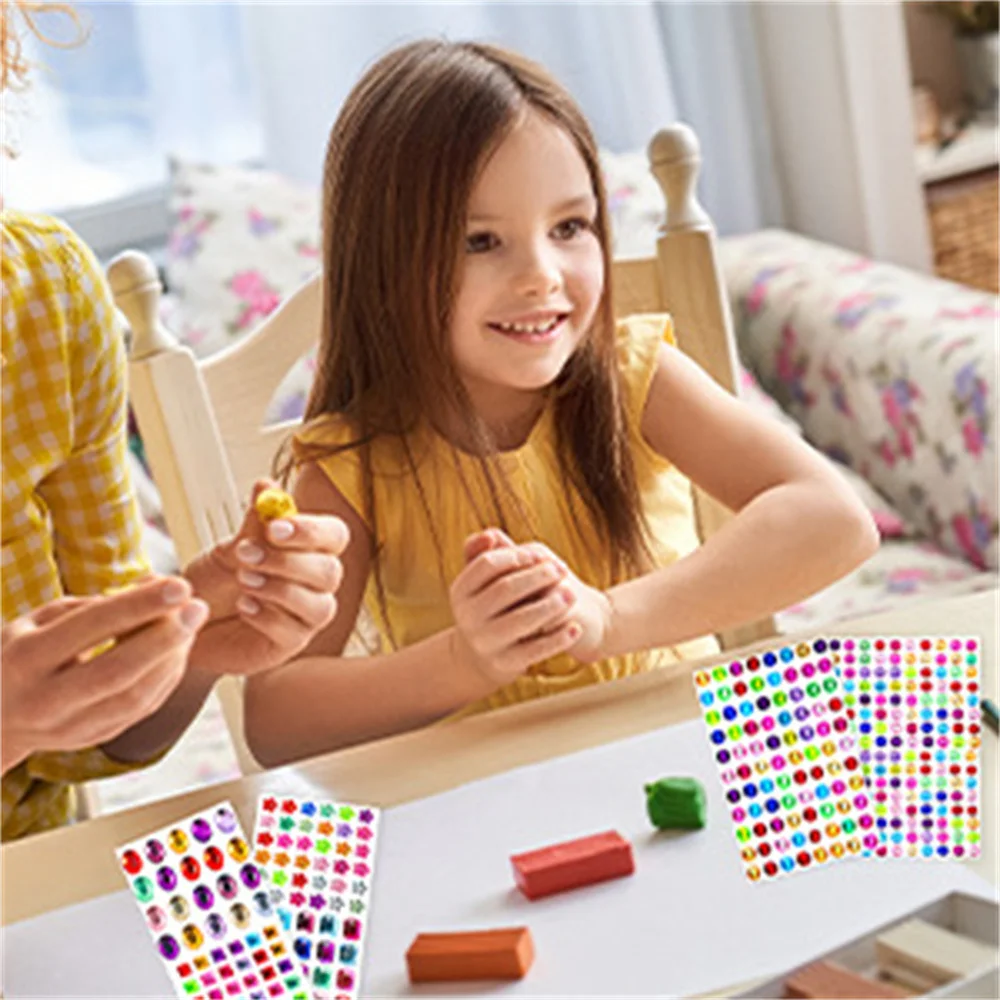 Rhinestone Stickers Crafts For Kids Self Adhesive Jewel Stickers Acrylic Bling Stick On Muticolor Gemstone Sticky For Crafting D