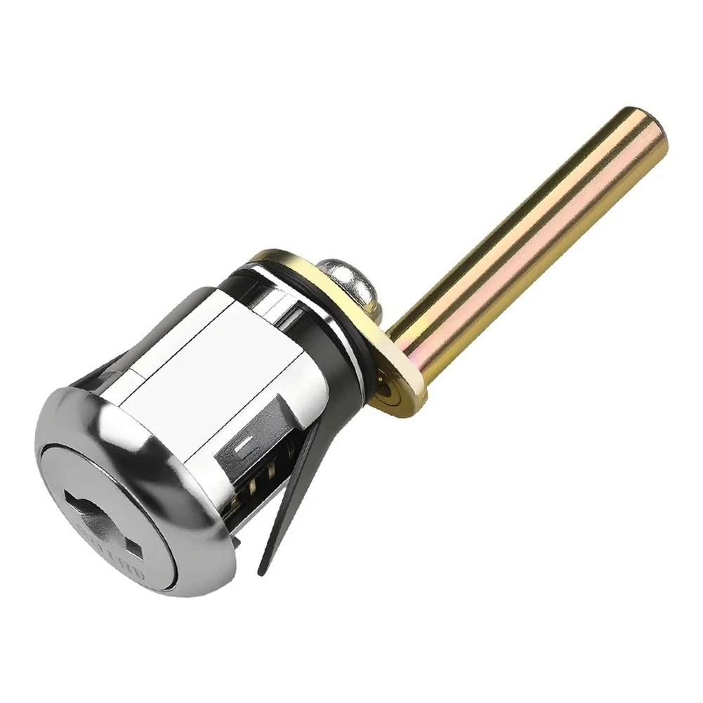 Rotary Latch Lock for Office Filing Cabinets Zinc Alloy Triple Drawer Lock with 2 Keys Silver Long Lasting Construction