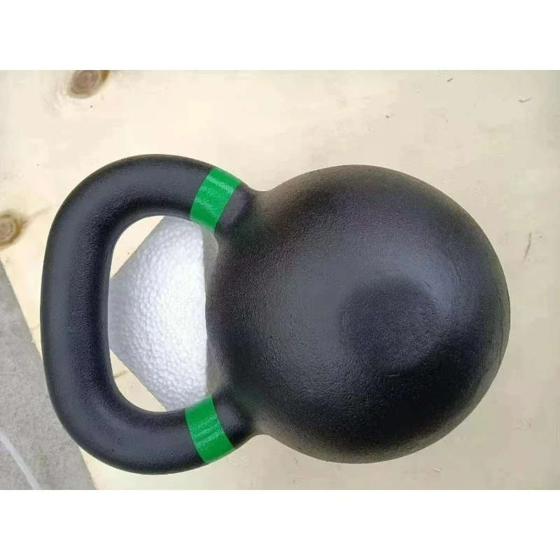 Single Cast Iron Kettlebell Protective Coating Balanced Weight For Home Gym Exercise And Full Body Strength Training