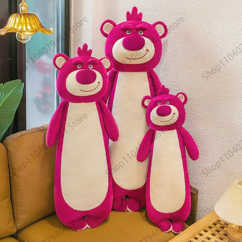 

Kawaii Strawberry Stuffed Doll Lotso Plush Toy Long Bear Pillow Kids Girls Adults Birthday Gift Anime Themed Cute Stuffed Animal