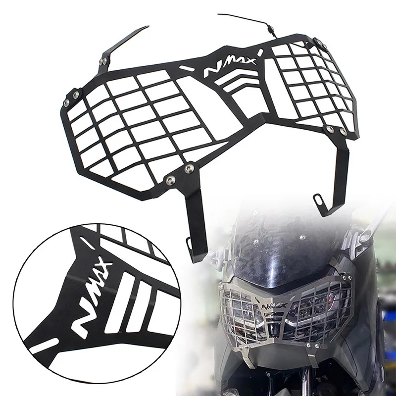 

Steel Motorcycle Headlight Mesh Grill Cover Guard For YAMAHA NMAX125 NMAX155/150 2020-2024 Front Headlight Cover Guard Protector