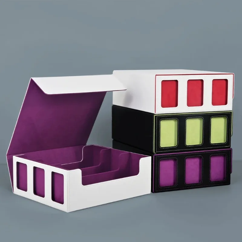 New Large Capacity Card Storage Box for Trading Cards, 1600+ Deck Box with Display Window, Fits for Magic TCG PTCG Sports Cards