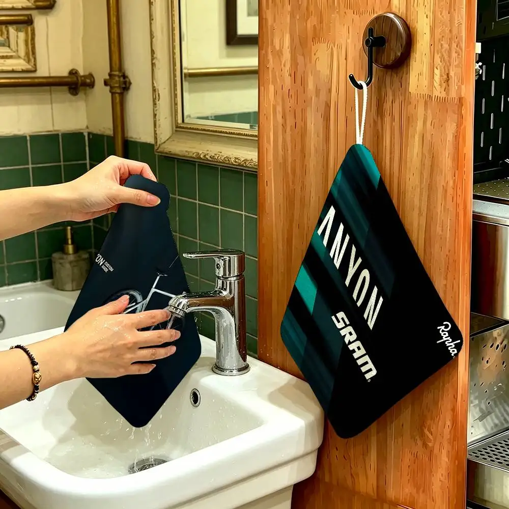 Cool C-CanyonS-BicycleS Polyester Cotton Hanging Kitchen Towel, Absorbent Hand Wiping Cloth for Daily Cleaning Drying