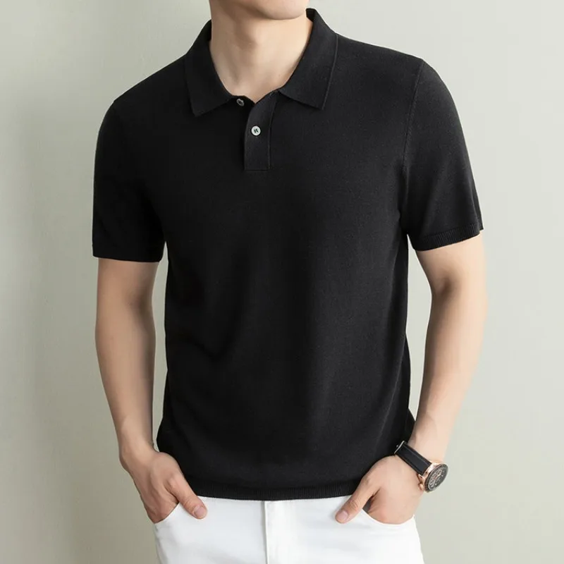 Linen Men's Polo Shirts Lightweight Soft Summer Short Sleeve T-shirt Casual Old Money Style Button